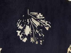 Beliani 2 welurowe poduszki dekoracyjne w liście 45 x 45 cm czarne GOLDENROD 6