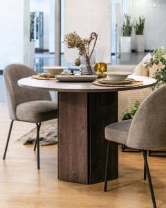 Selsey Stół okrągły Hexa 110 cm Orzech Wisconsin 2