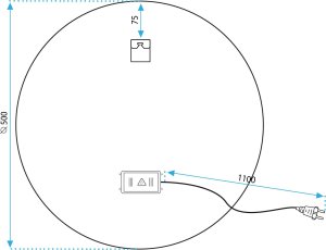 Lustro Tutumi LUSTRO ŚCIENNE LED 50cm FFJ50 10