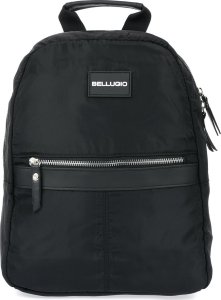 Bellugio Czarny plecak unisex, mały lekki plecaczek Bellugio BE4 4