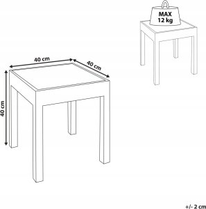 Beliani Stolik pomocniczy drewno mango złoto-czarny PALASI 6