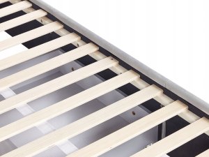 Beliani Łóżko welurowe 140 x 200 cm jasnoszare LIEVIN 9