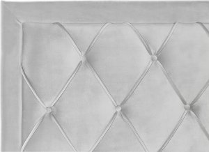 Beliani Łóżko welurowe 140 x 200 cm jasnoszare LIEVIN 10