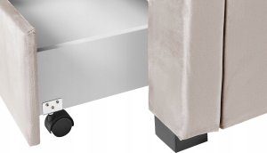 Beliani Łóżko z szufladami welurowe 180 x 200 cm beżowe LIEVIN 11