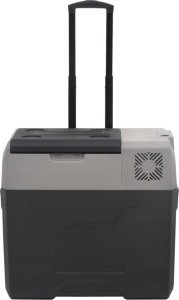 Lodówka turystyczna vidaXL vidaXL Lodówka na kółkach, z zasilaczem, czarno-szara, 50 L, PP 5