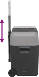 Lodówka turystyczna vidaXL vidaXL Lodówka na kółkach, z zasilaczem, czarno-szara, 50 L, PP 8