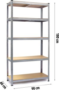 Humberg Regał metalowy magazynowy 180 x 90 x 40 cm Humberg HR-812 + pokrowiec 6
