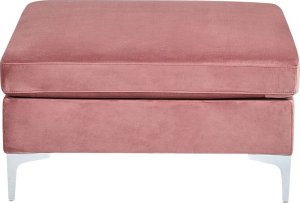 Beliani Otomana welurowa różowa EVJA 3