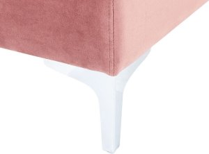 Beliani Otomana welurowa różowa EVJA 5