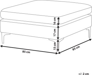 Beliani Otomana welurowa różowa EVJA 7