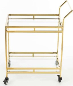 Art-Pol Stolik Glamour Barek metalowy na kółkach 82x70x40 2