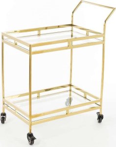 Art-Pol Stolik Glamour Barek metalowy na kółkach 82x70x40 3