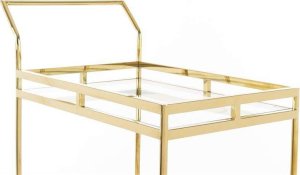 Art-Pol Stolik Glamour Barek metalowy na kółkach 82x70x40 4