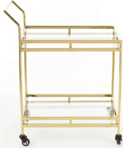 Art-Pol Stolik Glamour Barek metalowy na kółkach 82x70x40 5