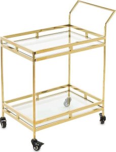 Art-Pol Stolik Glamour Barek metalowy na kółkach 82x70x40 6