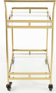 Art-Pol Stolik Glamour Barek metalowy na kółkach 82x70x40 7