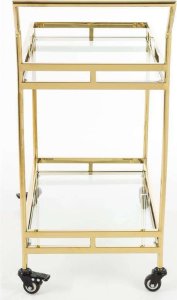 Art-Pol Stolik Glamour Barek metalowy na kółkach 82x70x40 8