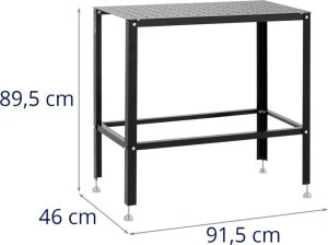 Stamos Germany Stół spawalniczy montażowy perforowany blat 3 mm 91.5 x 46 cm do 100 kg Stół spawalniczy montażowy perforowany blat 3 mm 91.5 x 46 cm do 100 kg 4