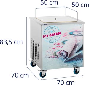 Maszynka do lodów Royal Catering Maszyna do lodów tajskich rolowanych płyta mrożąca 50 x 50 cm 600 W Maszyna do lodów tajskich rolowanych płyta mrożąca 50 x 50 cm 600 W 8
