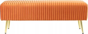 Beliani Ławka do sypialni welurowa pomarańczowa PATERSON 4