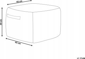Beliani Puf z juty 45 x 45 x 30 cm zielony DHADAR 3