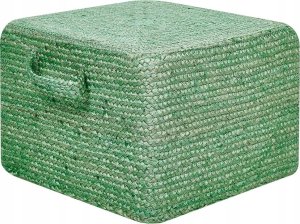 Beliani Puf z juty 45 x 45 x 30 cm zielony DHADAR 7