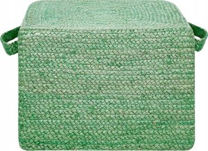 Beliani Puf z juty 45 x 45 x 30 cm zielony DHADAR 8