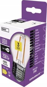 Emos Żarówka LED 1,8W (25W) E14 Mini Globe filament 250lm 4000K neutralna Emos ZF1101 1