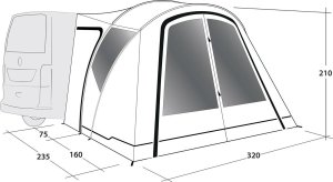 Namiot turystyczny Outwell Namiot do kampera Outwell Lakecrest - green Uniwersalny 2