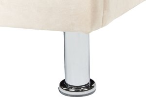 Beliani Łóżko welurowe z pojemnikiem 90 x 200 cm beżowe METZ 11