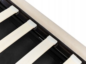 Beliani Łóżko welurowe z pojemnikiem 90 x 200 cm beżowe METZ 9