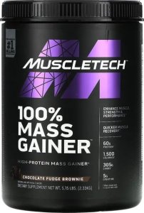 MuscleTech MuscleTech - 100% Mass Gainer, Chocolate Fudge Brownie, Proszek, 2330g 1