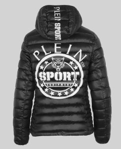 Plein Sport Markowa kurtka Plein Sport model DPPS202 kolor Czarny. Odzież damska. Sezon: Jesień/Zima EU 44 2