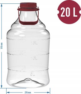 Sourcing UNBREAKABLE DEMIJOHN 20L HANDLE/AIRLOKS 5
