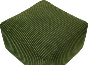 Beliani Puf sztruksowy 50 x 50 x 30 cm zielony MUKKI 4