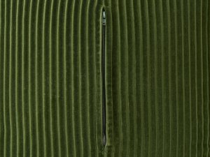 Beliani Puf sztruksowy 50 x 50 x 30 cm zielony MUKKI 5