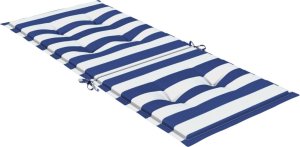 vidaXL vidaXL Poduszki na krzesła, 6 szt., niebiesko-białe paski, tkanina 6