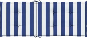 vidaXL vidaXL Poduszki na krzesła, 6 szt., niebiesko-białe paski, tkanina 7