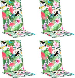 vidaXL Poduszki na krzesła ogrodowe, 4 szt., kolorowe, tkanina 3