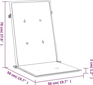 vidaXL Poduszki na krzesła ogrodowe, 4 szt., kolorowe, tkanina 10