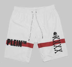 Philipp Plein Stroje kąpielowe marki Philipp Plein model CUPP11-L kolor Biały. Odzież Męskie. Sezon: Wiosna/Lato M 1