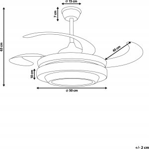 Wentylator Beliani Wentylator sufitowy złoty ASHLEY 12