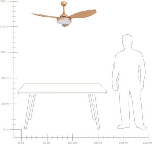 Wentylator Beliani Wentylator sufitowy brązowy MUDDY 7