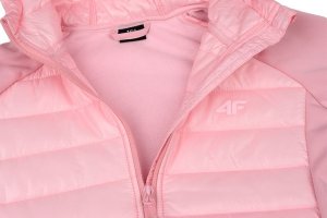 4f Kurtka przejściowa softshell z kapturem dla dziewczynki 4F jasny róż HJZ21 JSFD002 56S 164cm 3