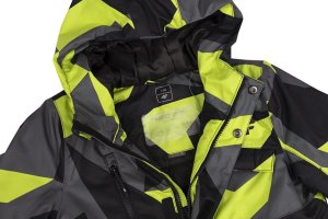 4f Kurtka narciarska dla chłopca 4F zielono-szaro-czarna HJZ22 JKUMN002 90S 134cm 3