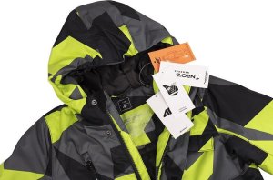 4f Kurtka narciarska dla chłopca 4F zielono-szaro-czarna HJZ22 JKUMN002 90S 134cm 4