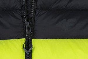 4f Kurtka puchowa dla chłopca 4F zielono-czarna 4FJSS23TDJAM077 45S 140cm 2