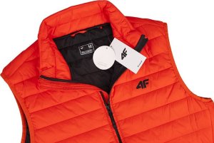 4f Kamizelka męska puchowa 4F pomarańczowa 4FSS23TDJAM082 70S M 4