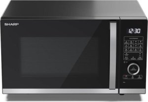 Kuchenka mikrofalowa Sharp Sharp YC-QC254AE-B Mikrowelle & Grill 25L schwarz/silber 6