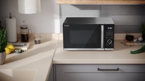 Kuchenka mikrofalowa Sharp Sharp YC-QC254AE-B Mikrowelle & Grill 25L schwarz/silber 8